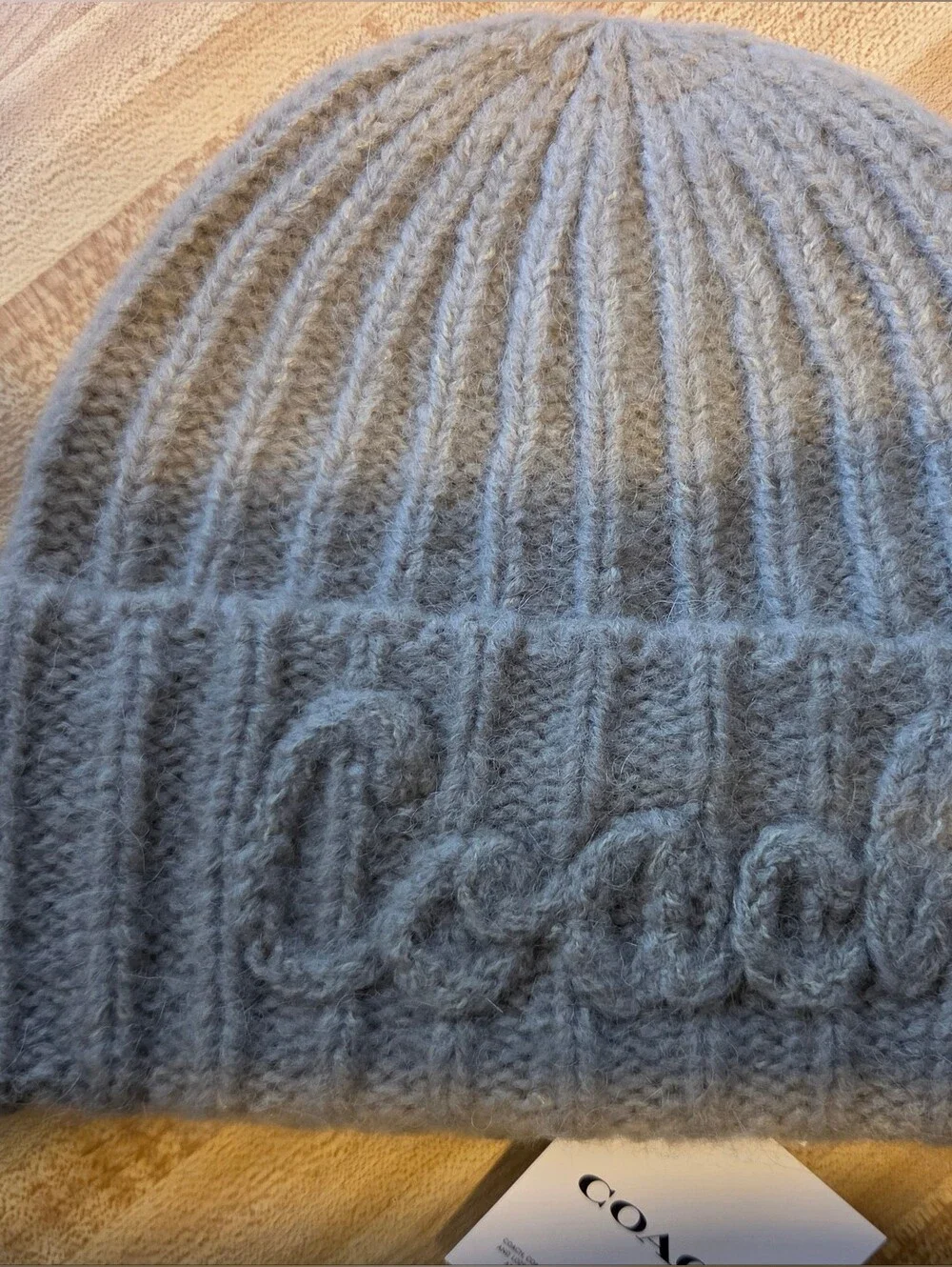 Coach NWT Gray Knit Beanie
